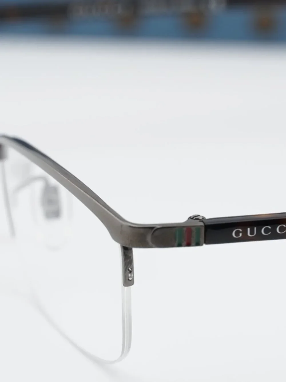 Gucci GG0856OJ 003 Rectangle Eyeglasses 56mm - Ruthenium